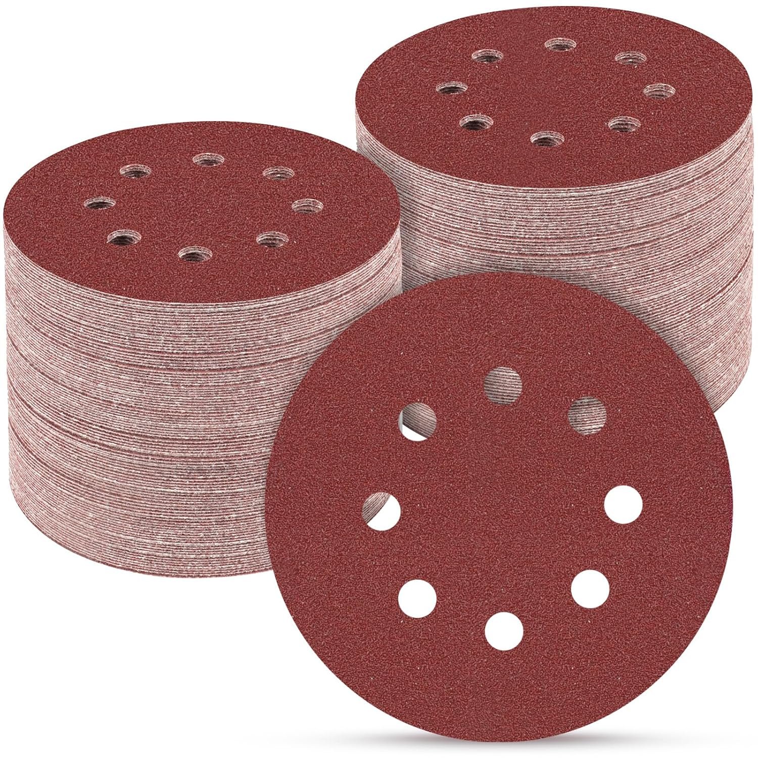 165 PCS 5 Inch Sanding Discs Random Orbital Sander Sandpaper | Professional Orbital Sander Pads, Hook and Loop Sand Paper Sander discs,Sanding Pad 40 60 80 120 150 240 320 400 600 Mix Grit