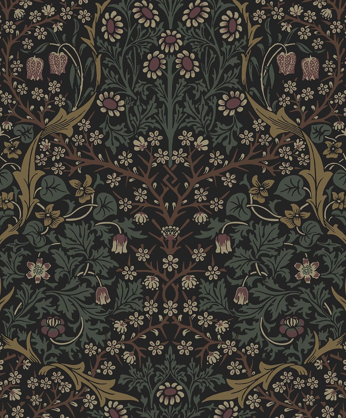 NextWall Victorian Garden Floral Peel and Stick Wallpaper (Blacksmith & Cliffside)