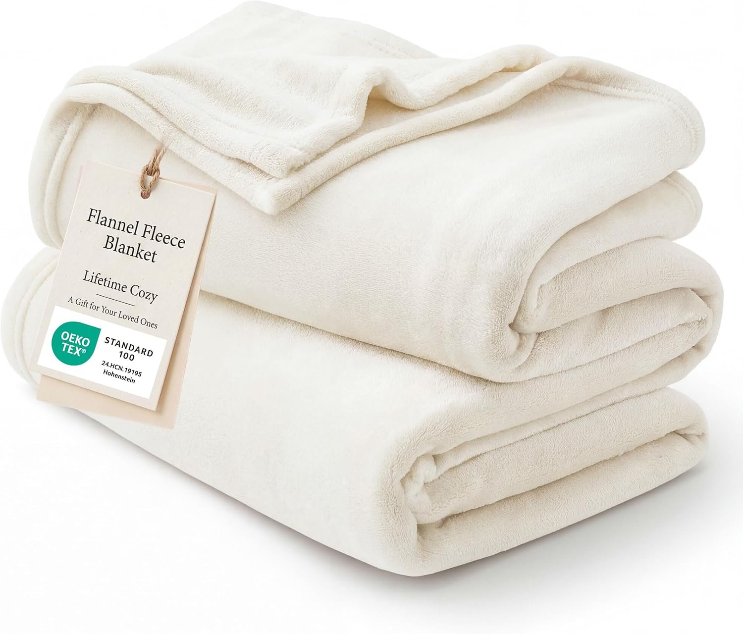 Bedsure GentleSoft Fleece Blankets Queen Size Cream – Mothers Birthday Gifts for Women Bed Blanket Soft Lightweight Plush Fuzzy Cozy Luxury Microfiber, 90×90 inches