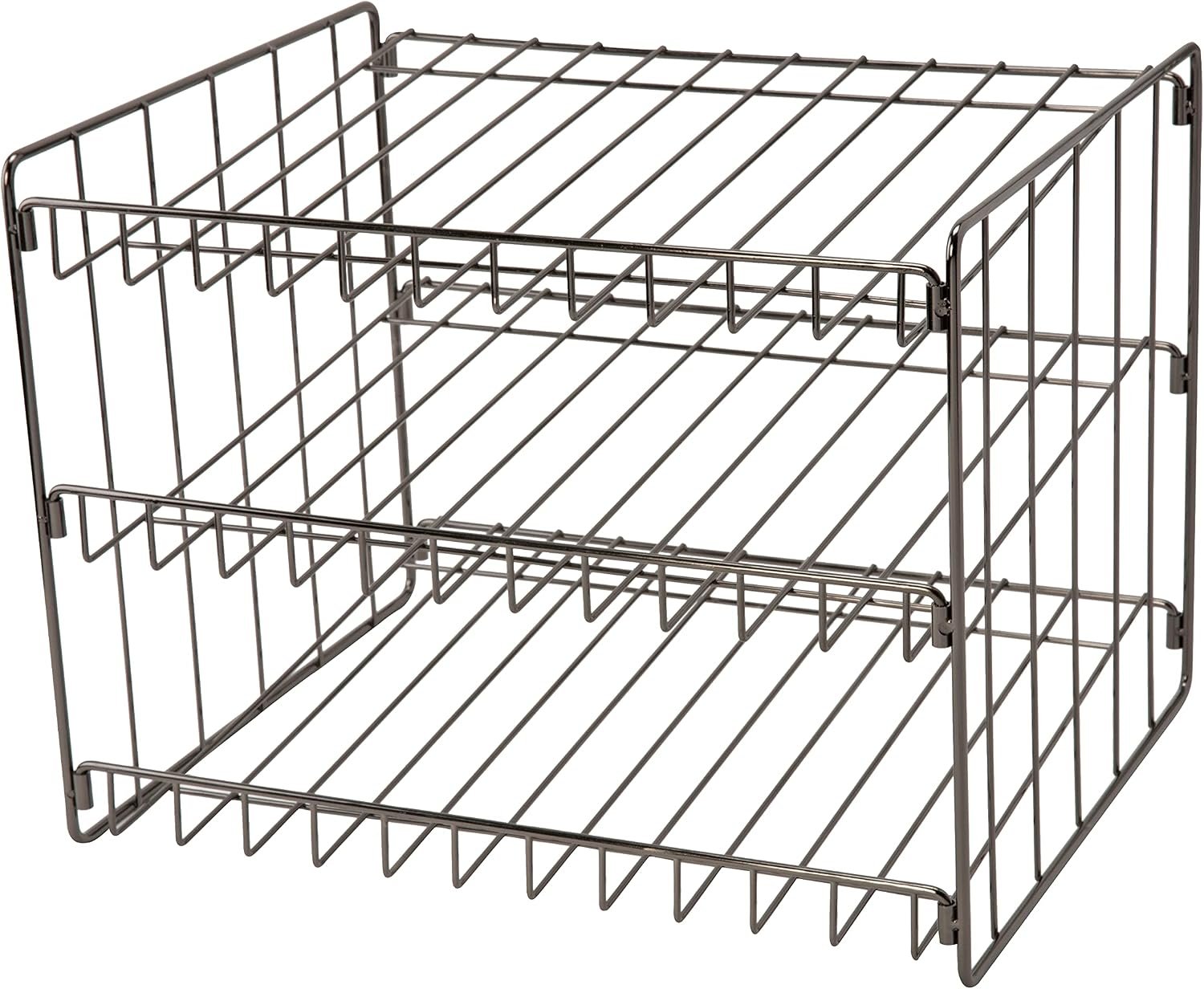 Kitchen Details 3 Tier Can Organizer | Canned Food Storage Rack | Kitchen Cabinet and Pantry Organization | Holds 36 Cans | Space Saving | Onyx