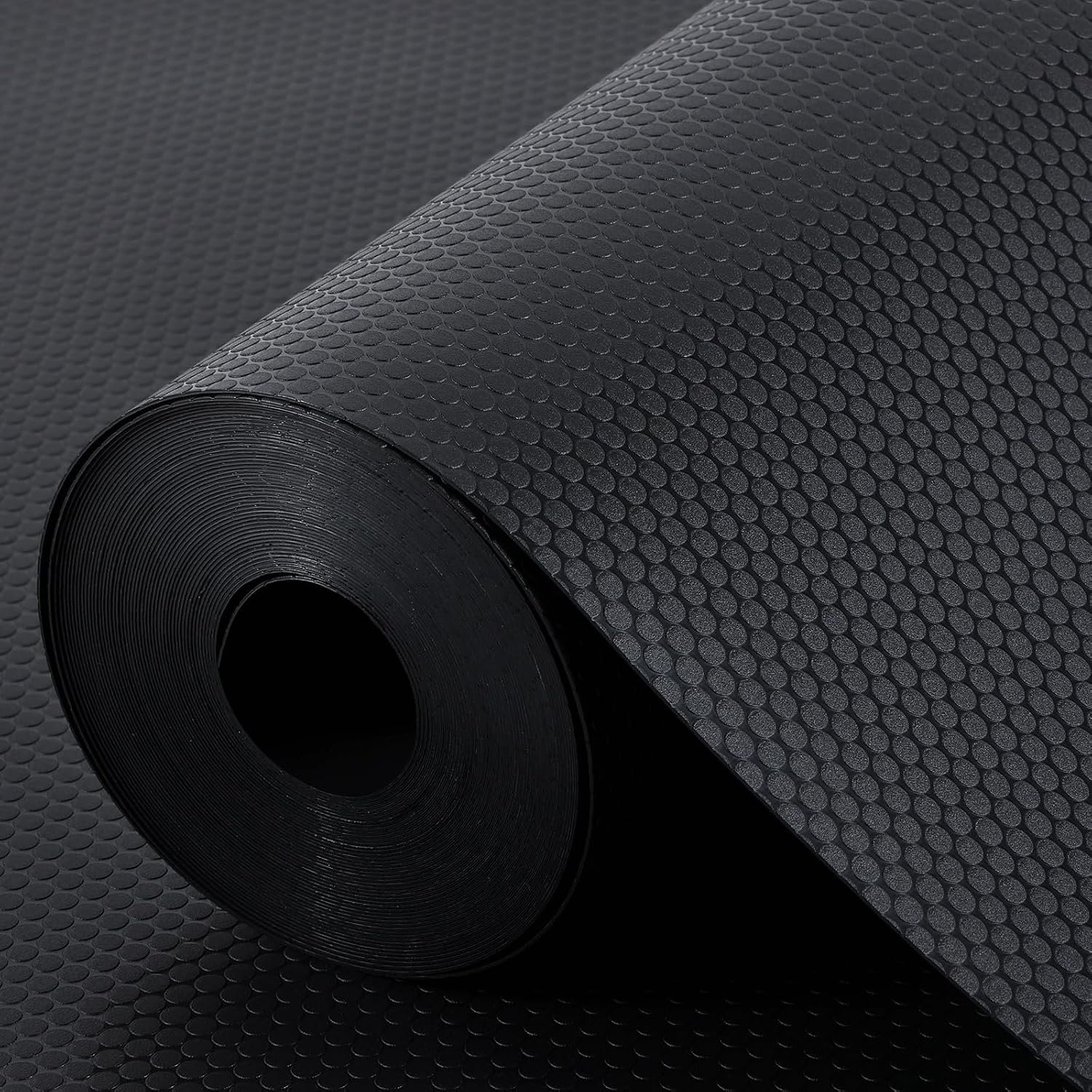 Shelf Liner Non Adhensive,Kitchen Cabinet Drawer Mat Black 11.8″× 59″ | Non Adhesive, Waterproof, Non Slip,Use as Kitchen Shelf Drawer Cupboard liner Refrigerator Mat,Washable, Easy to Cut