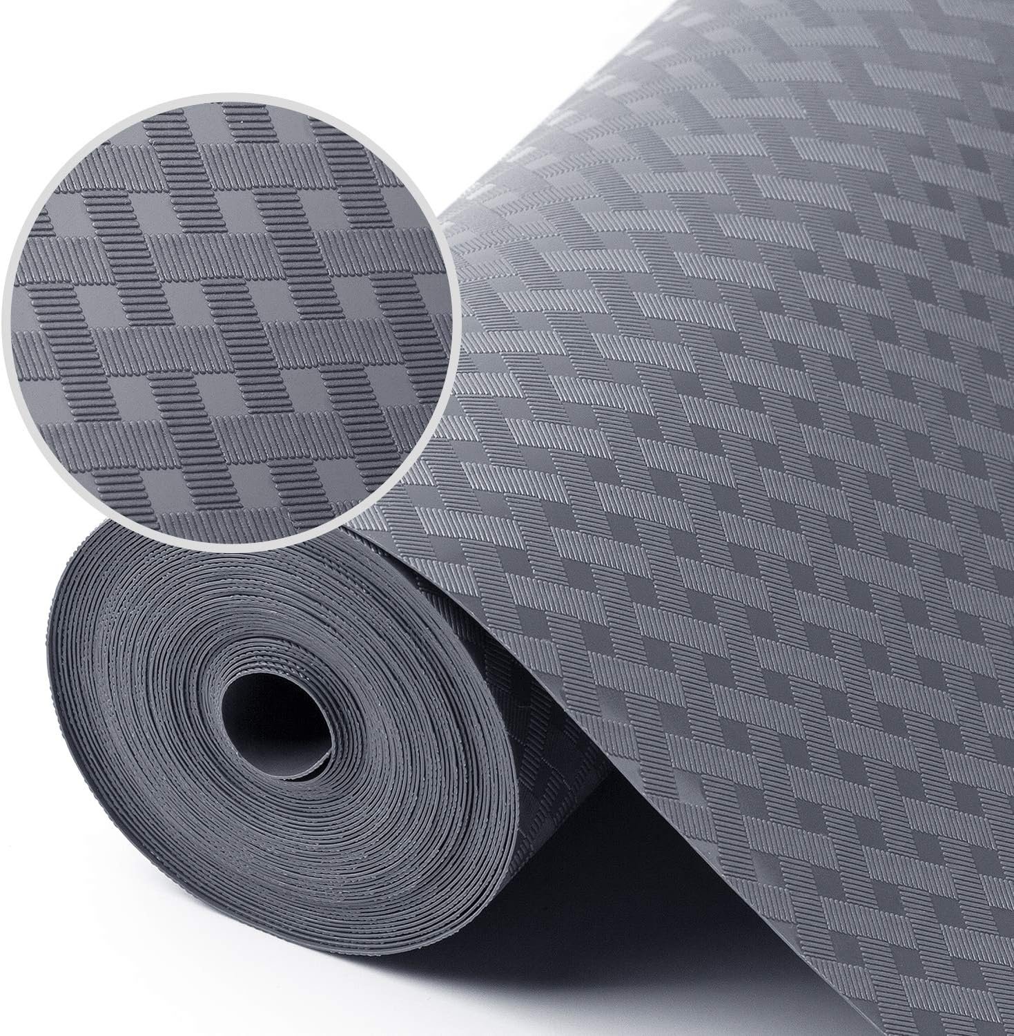 Shelf Liners for Kitchen Cabinets Non Adhensive,Gray 11.8″× 59″ | Non Adhesive,Waterproof,Non Slip,EVA Material,Washable,Easy to Cut, As Kitchen Shelf Drawer Cupboard liner Refrigerator Mat