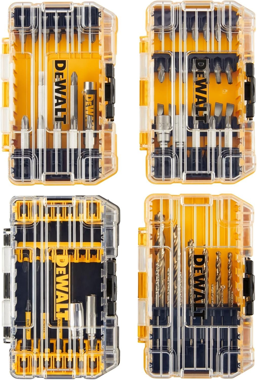 DEWALT Screwdriver Bit Set, 100 Pc Impact Driver Bit Set with Drill Bits, Magnetic Holder and Nut Drivers, FlexTorq Impact Ready, ToughCase Included (DWA2FTS100)