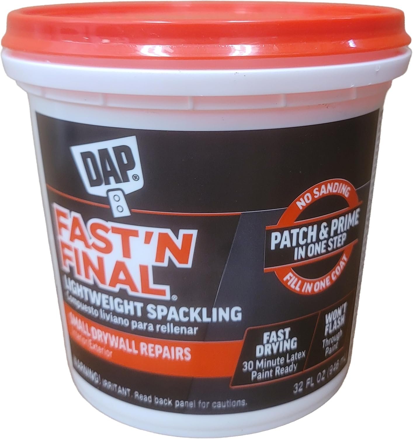 DAP Fast ‘N Final Ready to Use White Lightweight Spackling Compound 1 qt.