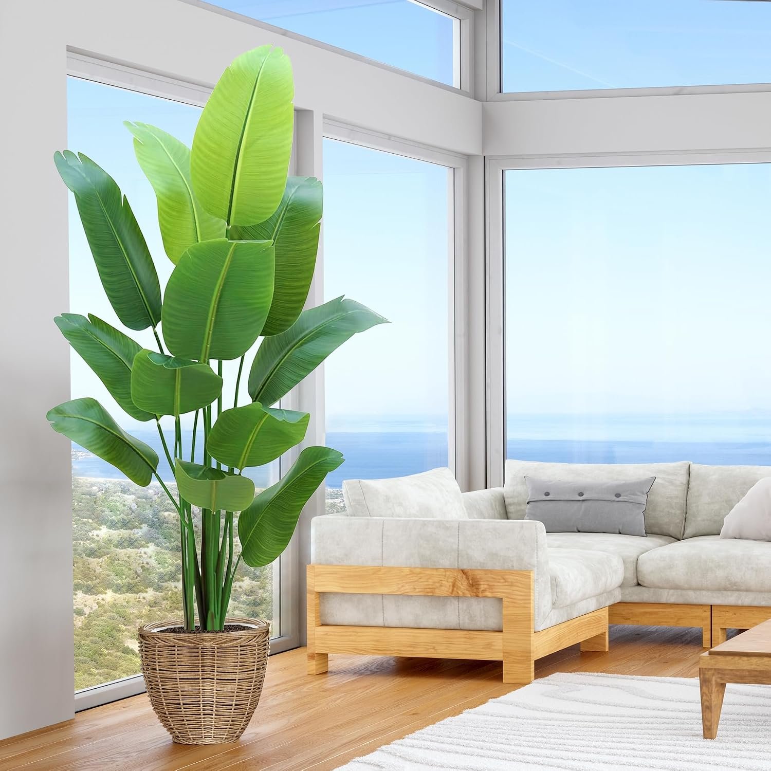 Bird of Paradise Plant Artificial 6ft,Faux Plants Indoor Tall with 12 Trunks – The Perfect Indoor Silk Floor Plant for Home Decor in Living Room, Office, and Bedroom (6FT Bird of Paradise)