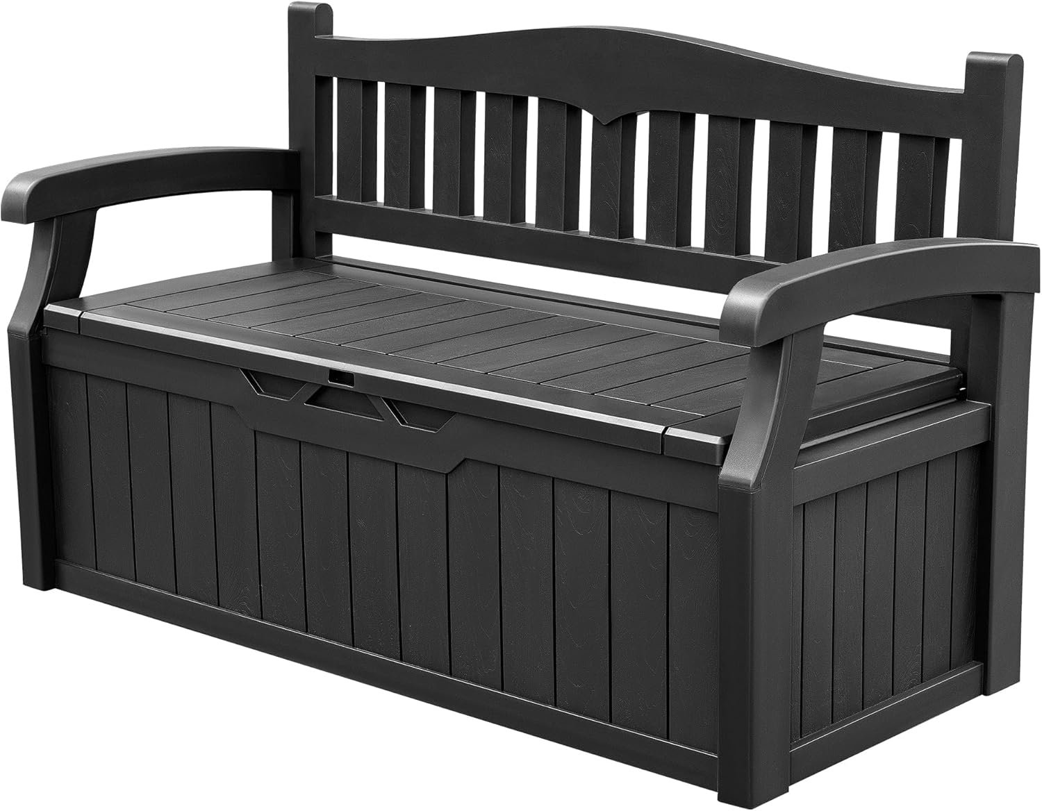 Devoko 80 Gallon Storage Bench Deck Box Waterproof&Lockable | Outdoor Benches for Patio Furniture, Garden Decor and Outdoor Seating for Cushions, Garden Tools and Pool Supplies