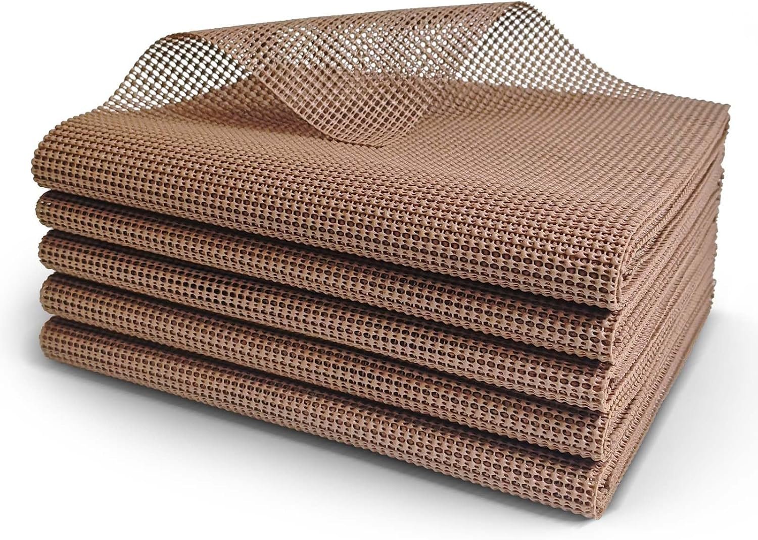 Shelf Liner Non Adhesive Cabinet and Drawer Liner,Upgrade Durable Folded Slip Great Grip Liners for Kitchen Cabinets, Storage, Desks, Dresser, 11.8 in x 9.8 ft, Wheat