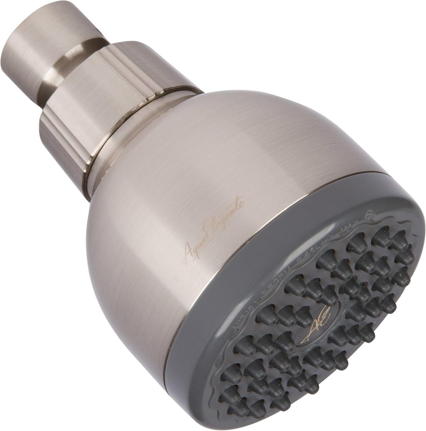 High Pressure Shower Head – 2.5 GPM – Brushed Nickel | Best 3 Inch Wall Mount Bathroom Showerhead For Boosting Low Flow With Anti-Clog Nozzles, Adjustable Brass Ball Joint