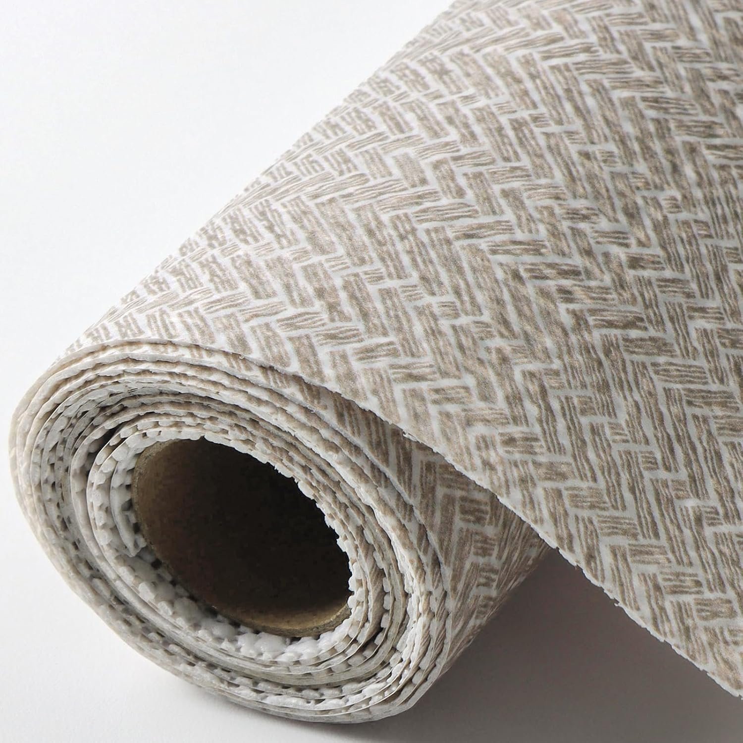 Beige Linen Shelf Liner Kitchen Cabinet Drawer Liner 12IN x 10FT | Non-Adhesive Drawer Liner for Dresser Beige Cabinet Liners for Shelves Non Slip Waterproof Shelf Paper Cupboard Shelf Liners