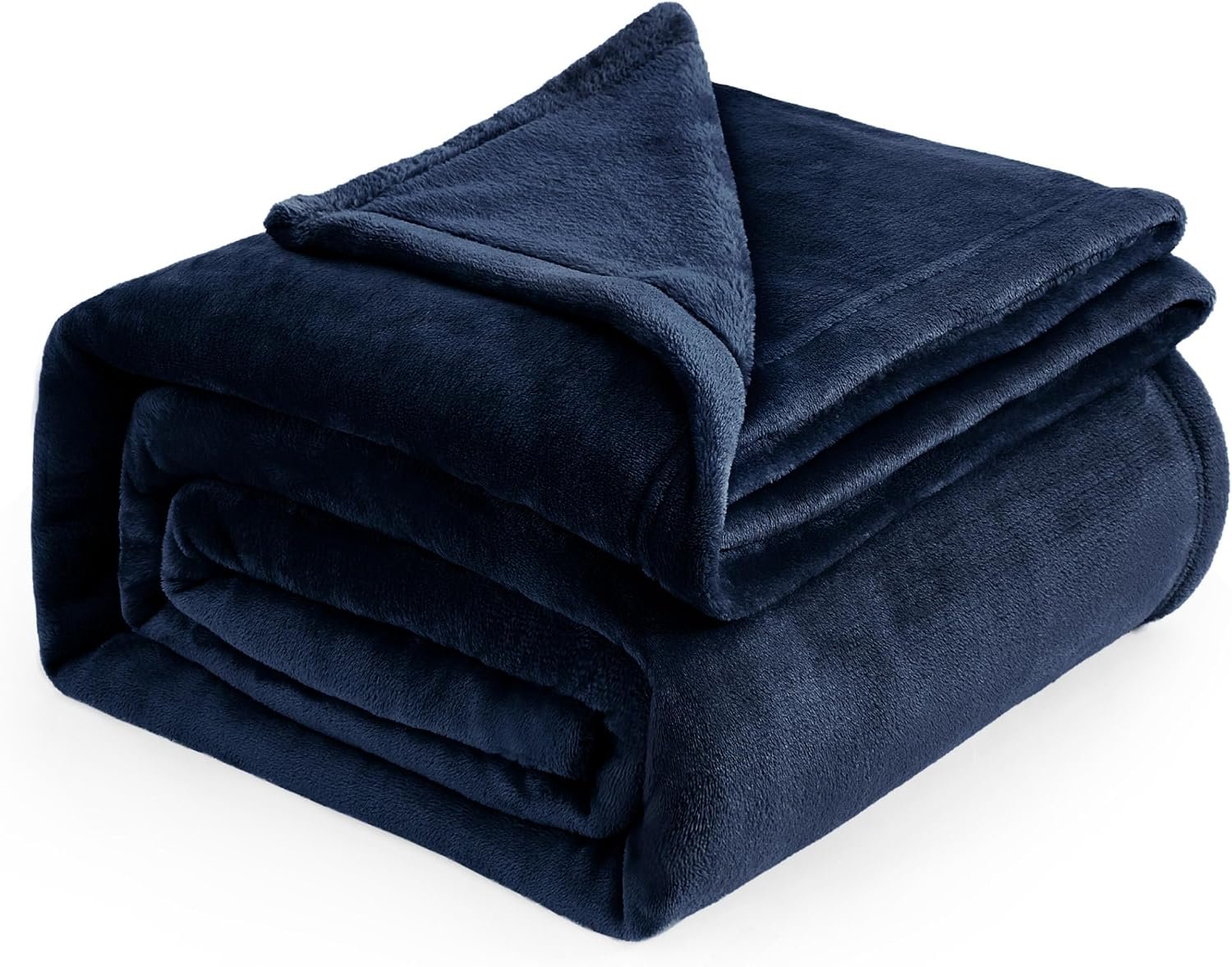 Bedsure GentleSoft Navy Fleece Blankets Queen Size – Bed Fall Blanket Soft Lightweight Plush Cozy Luxury Room Decor Gifts for Husband and Men, 90×90 inches