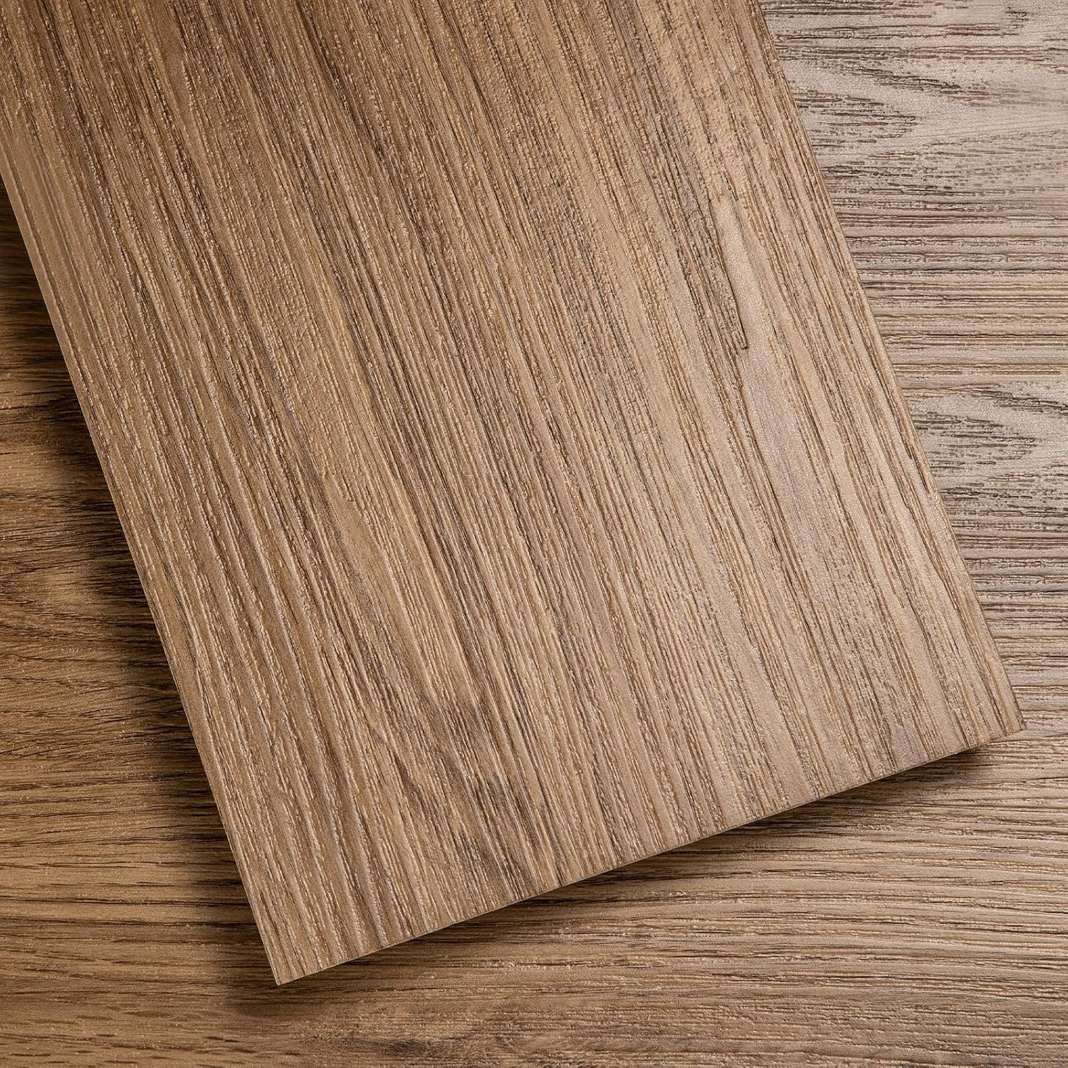 Peel and Stick Floor Tile 54 Sq.Ft (36-Pack) – Self-Adhesive Vinyl Plank Flooring, 6″ x 36″ Wood Look, Waterproof Easy DIY Tiles for Living Room Bedroom Kitchen (Hamiton Brown)